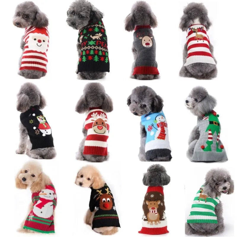Chouchou, vêtements chaud de Noel pour chiens de petite et moyenne taille : un pull de Noel, 13 variantes.