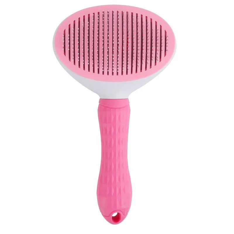 Brosse démêlante, autonettoyante pour chiens et chats.