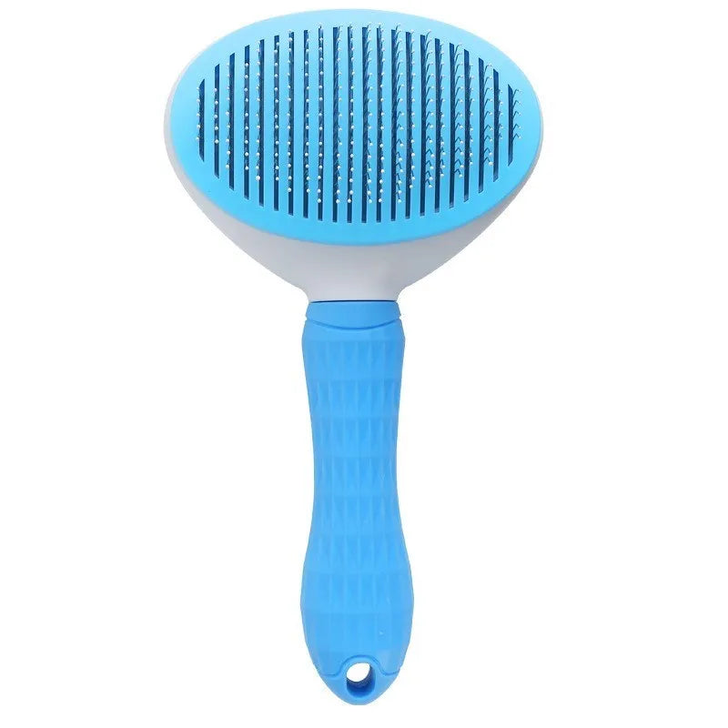 Brosse démêlante, autonettoyante pour chiens et chats.