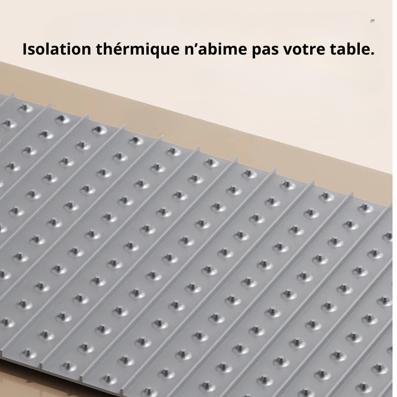 Plateau Chauffant électrique pliable en silicone. Gardez vos plats chauds.