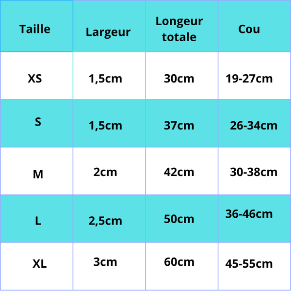 Saphir, collier en cuir avec une bande réfléchissante. Pour petits, moyens et grands chiens. Existe en plusieurs couleurs.